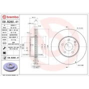 15 481 067 Bremsscheibe VA | MERCEDES W204,W212 07 | 09.B280.41