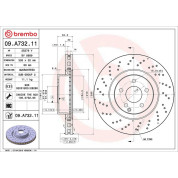 15 481 069 Bremsscheibe VA | MERCEDES W221 05 | 09.A732.11