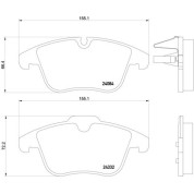 BREMBO Bremsklötze VA | CITROËN C5 III (RD_) | P 61 106
