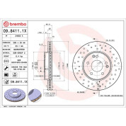 Bremsscheibe VA Xtra | MERCEDES C-Klasse 00-11 | 09.8411.1X