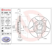 12 481 030M Bremsscheibe VA Brembo Max | AUDI A4,A6,VW Passat,SEAT,SKOD 96 | 09.8690.75