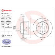 Bremsscheibe HA | OPEL Astra 15 | 08.D225.11