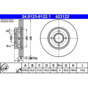 Bremsscheibe Ford P. B-Max/Fiesta/Transit 12 | 24.0123-0122.1