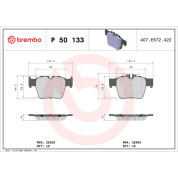BREMBO Bremsklötze HA | MERCEDES C, GLC 14 | P 50 133