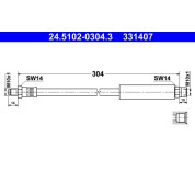 Bremsschlauch | 24.5102-0304.3