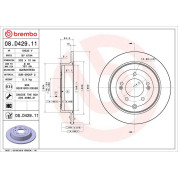 Bremsscheibe HA | HYUNDAI ix35,Tucson,KIA 09 | 08.D429.11