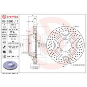 Bremsscheibe HA | PORSCHE 911 93 | 09.C883.11