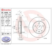 10 481 049 Bremsscheibe VA | OPEL Insignia 08 | 09.A969.11