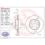 15 481 023 Bremsscheibe VA | MERCEDES W124 89 | 09.5627.10