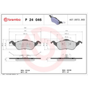 BREMBO Bremsklötze VA | FORD Focus 98-07 | P 24 046