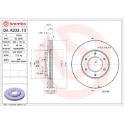 82 481 078 Bremsscheibe VA | TOYOTA Hiace 95 | 09.A203.10