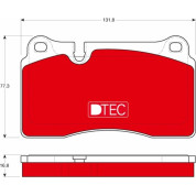 Bremsbelagsatz Vw P. Touareg 3.0-6.0 04- Dtec Cotec | GDB1670DTE