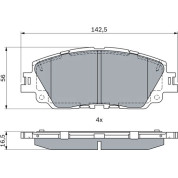 Bremsklötze VA | TOYOTA Carmy, RAV4 17 | 0 986 424 899