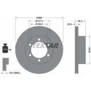 Bremsscheibe Toyota P. Hilux 87-05/4Runner 87-02/Vw Taro | 92076300