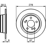 Bremsscheibe HA | MERCEDES R129 93 | 0 986 478 565