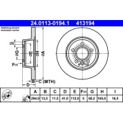 Bremsscheibe Vw T. Sharan/T4 90-10 | 24.0113-0194.1
