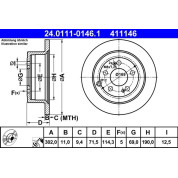 Bremsscheibe | 24.0111-0146.1