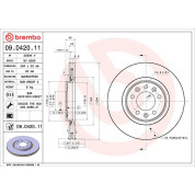 Bremsscheibe HA | CITROEN TOYOTA | 09.D420.11