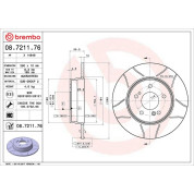 15 482 011M Bremsscheibe HA Brembo Max | MERCEDES W203,W210,R230,R171 96 | 08.7211.76