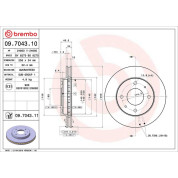 76 481 004 Bremsscheibe VA | MITSUBISHI Galant,VOLVO S40 88 | 09.7043.11