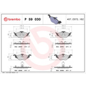 BREMBO Bremsklötze VA | OPEL Astra 98-09 | P 59 030