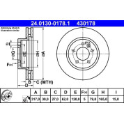 Bremsscheibe Land Rover P. Discovery 2.7D/4.0 4X4 04 | 24.0130-0178.1