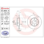 10 481 030 Bremsscheibe VA | OPEL Corsa 00 | 08.8638.11
