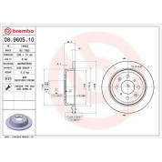 52 482 019 Bremsscheibe HA | ROVER 45,400,25,200,MG ZS 99 | 08.9605.10