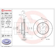 83 481 029 Bremsscheibe VA | MAZDA 626,Xedos 6,MX-6,Premacy 92 | 09.5584.11