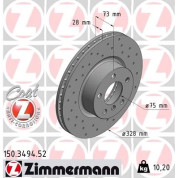 11 481 077 Sport Bremsscheibe VA Sport | BMW X3 F25/X4 F26 | 150.3494.52