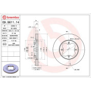 52 481 051 Bremsscheibe VA | ROVER 600 93 | 09.9611.14