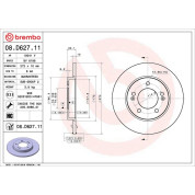 Bremsscheibe HA | HYUNDAI KIA | 08.D627.11