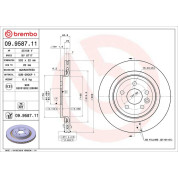 76 482 016 Bremsscheibe HA | VOLVO S80 D5 06 | 09.9587.11
