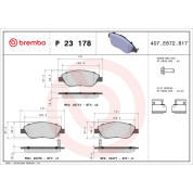 BREMBO Bremsklötze VA | FIAT Tipo 15 | P 23 178