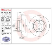 11 482 043 Bremsscheibe HA | BMW E81,E90 04 | 08.A205.11