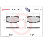 BREMBO Bremsklötze VA | TOYOTA Hilux 05 | P 83 151