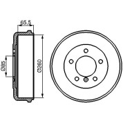 Bremstrommel | MERCEDES W460,W461,W463,T1 79 | 0 986 477 038