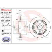 Bremsscheibe HA | VOLVO S60, S80, V60, V70 06 | 09.D393.11