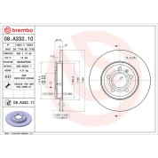 12 482 035 Bremsscheibe HA | AUDI A4,SEAT Exeo 04 | 08.A332.11