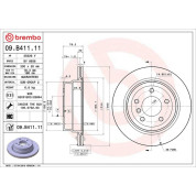 11 482 075 Bremsscheibe HA | BMW 1 E88/E82 07 | 09.B411.11