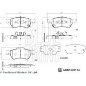 Bremsbelagsatz, Scheibenbremse | ADBP420114