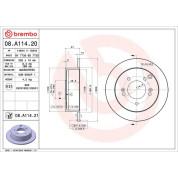 80 482 004 Bremsscheibe HA | HYUNDAI Tucson,KIA Sportage 04 | 08.A114.21