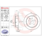 82 482 051 Bremsscheibe HA | LEXUS IS 05 | 08.A635.11