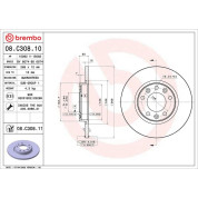 70 482 030 Bremsscheibe HA | CITROEN C4 13 | 08.C308.11