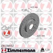 40 481 042 Sport Bremsscheibe VA Sport | FIAT Punto,OPEL Corsa 05 | 230.2369.52