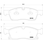 BREMBO Bremsklötze VA | MERCEDES GL-Klasse (X166) | P 50 109