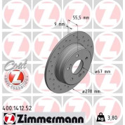 15 482 014 Sport Bremsscheibe HA Sport | MERCEDES W202,W203,W210,R170 95 | 400.1412.52