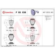 BREMBO Bremsklötze VA | AUDI A6, A8, 100 90-05 | P 85 038