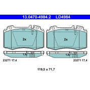 Bremsbelagsatz Db P. W163/W220/W221 98-05 Keramik | 13.0470-4984.2