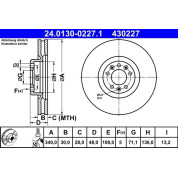 Bremsscheibe Citroen P. C5/C6 2.0-3.0Hdi 09 | 24.0130-0227.1